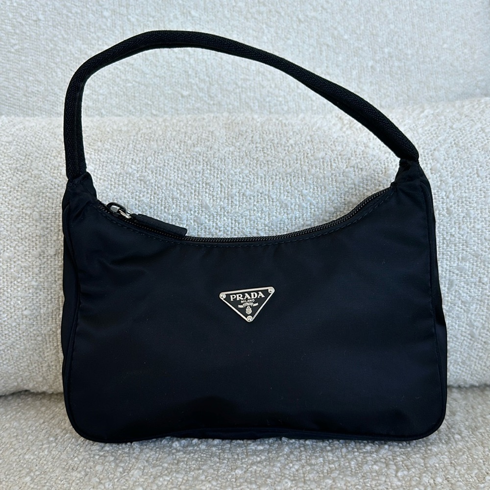 Prada Black Nylon Hobo Bag